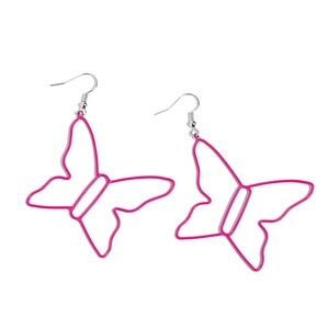 Pink Butterfly Earrings